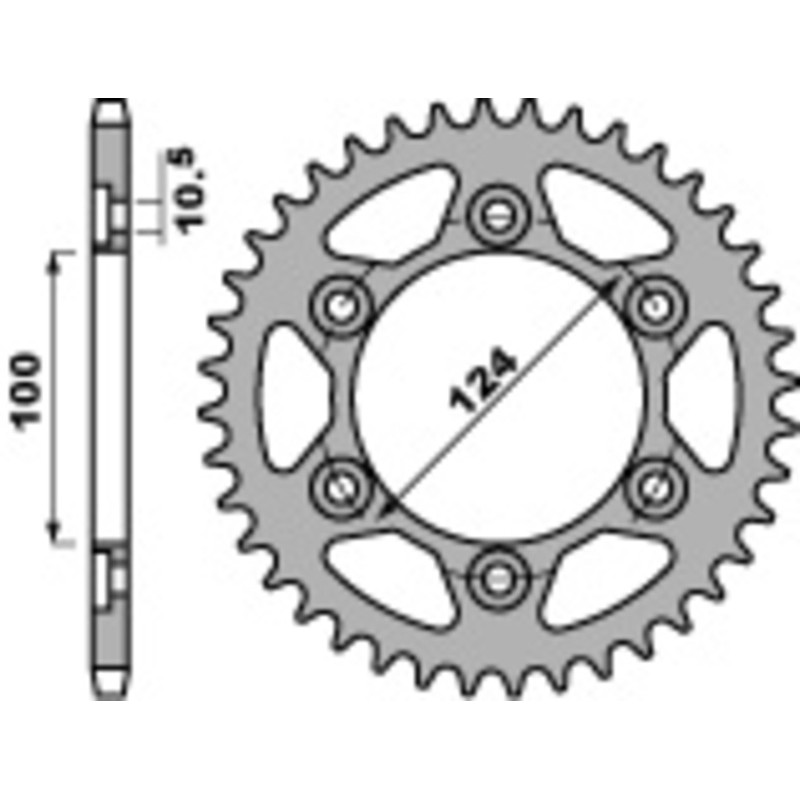 Couronne PBR acier C45 standard 4366 - 525