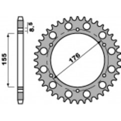 Couronne PBR acier C45 standard 4392 - 530