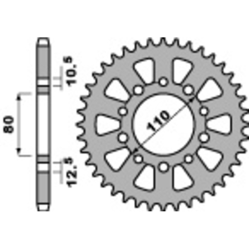 Couronne PBR acier C45 standard 334S - 530