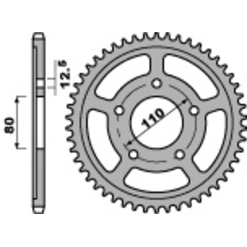 Couronne PBR acier C45 standard 336 - 630