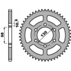 Couronne PBR acier C45 standard 483 - 630