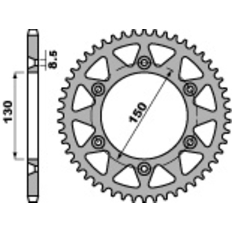 Couronne PBR acier C45 standard 270 - 520