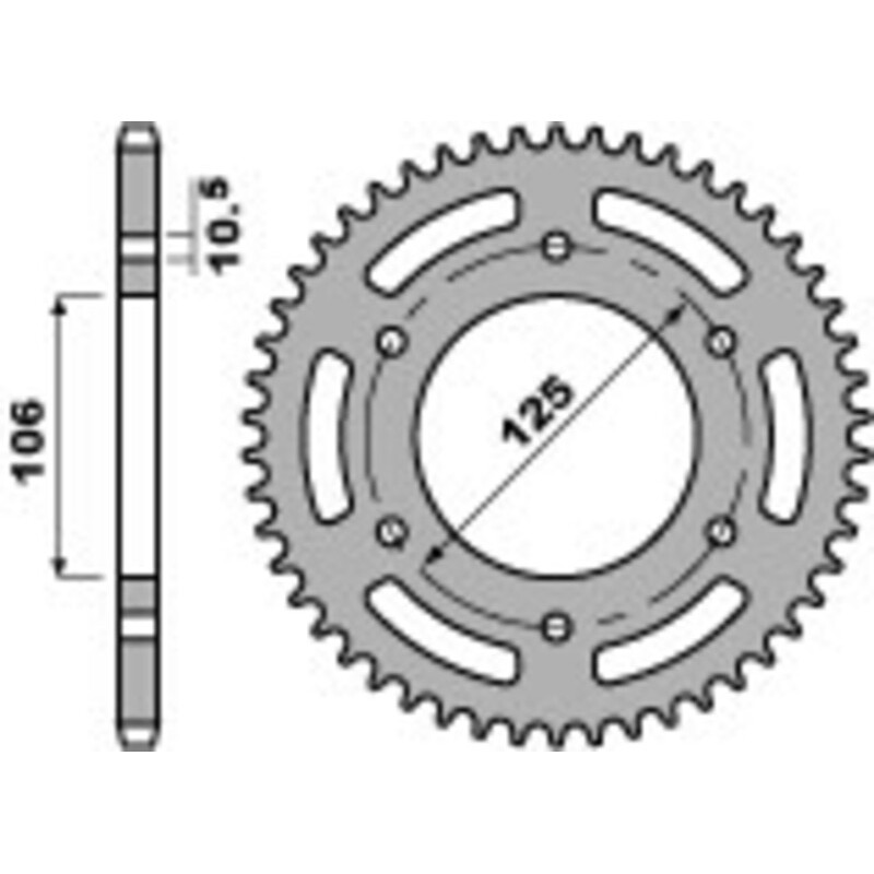 Couronne PBR aluminium ultra-light anodisé dur 4530 - 520