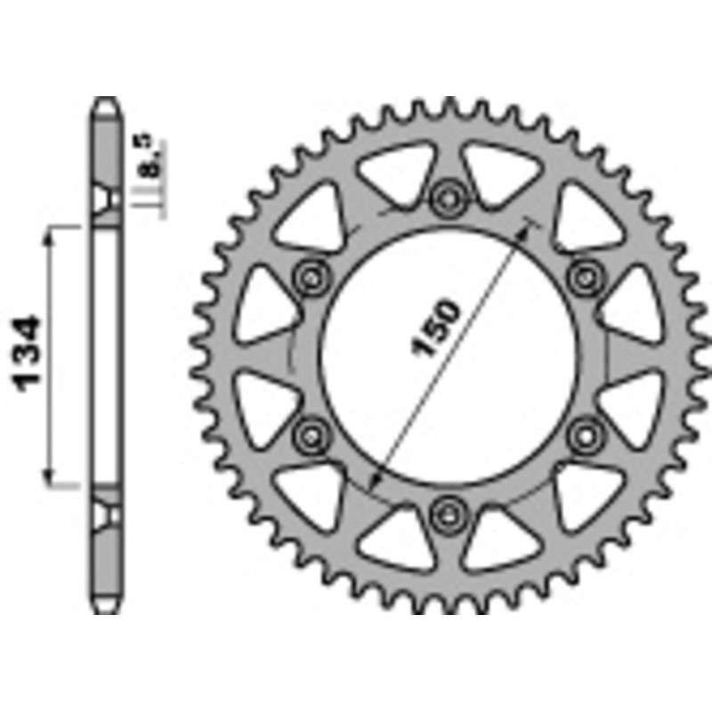 Couronne PBR acier C45 standard 489 - 520