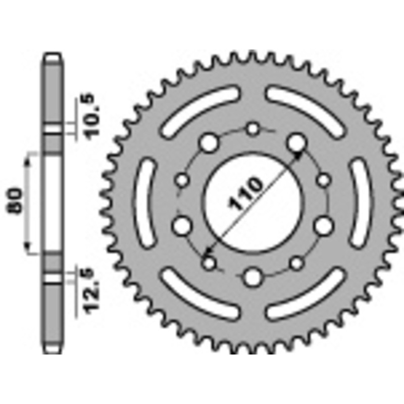 Couronne PBR acier C45 standard 4350 - 525