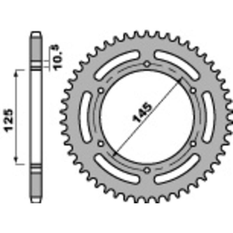 Couronne PBR acier C45 standard 866 - 520