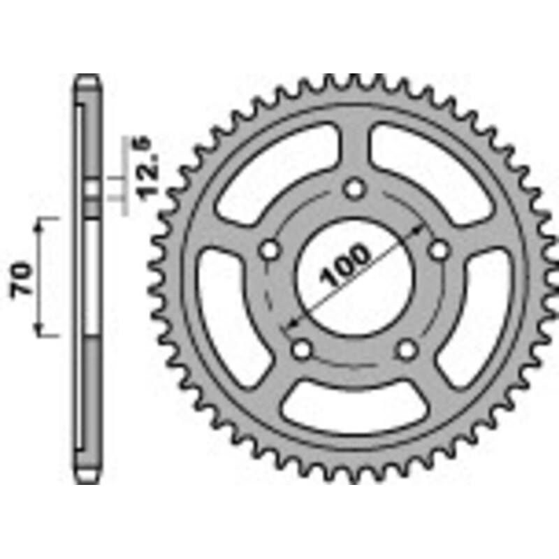 Couronne PBR acier C45 standard 4646 - 525