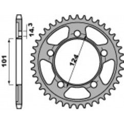 Couronne PBR acier C45 standard 4508 - 525