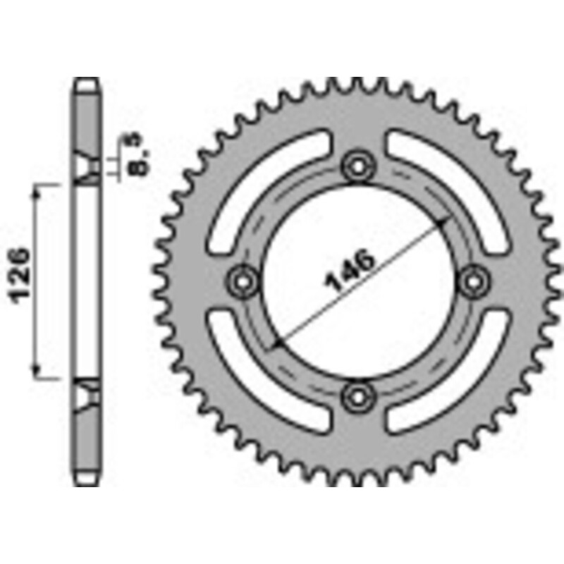 Couronne PBR acier C45 standard 822 - 428