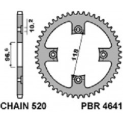 Couronne PBR acier C45 standard 4641 - 520