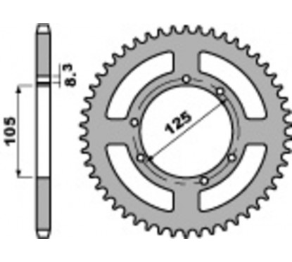 Couronne PBR acier standard 4413 - 428