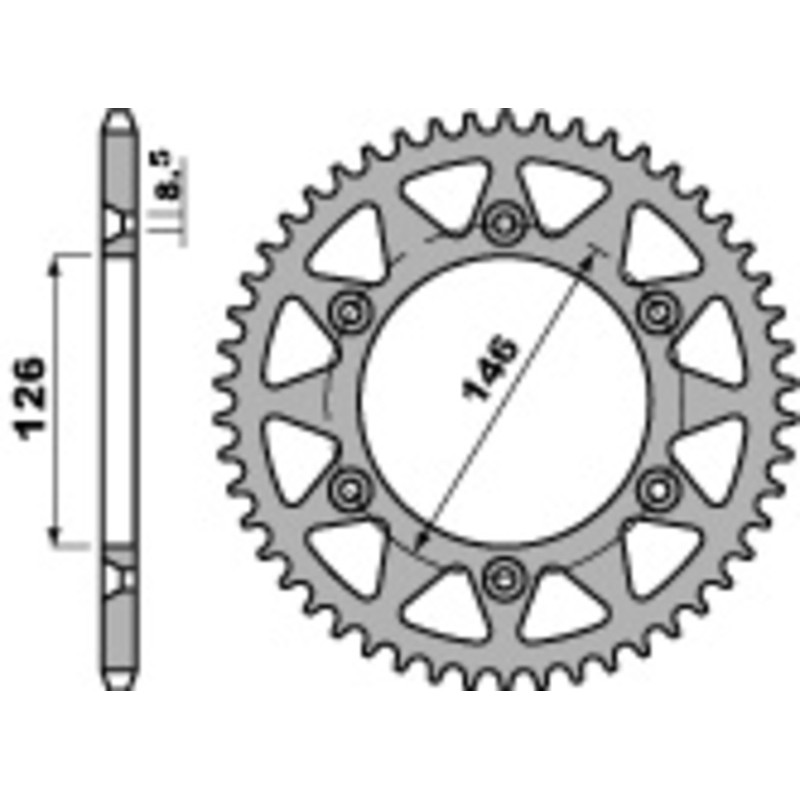 Couronne PBR acier C45 standard 808 - 520