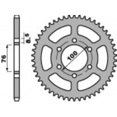 Couronne PBR acier C45 standard 4513 - 428