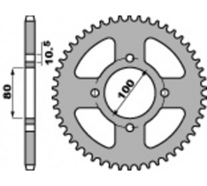 Couronne PBR acier standard 4533 - 428