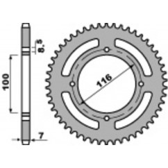 Couronne PBR acier C45 standard 467M - 428