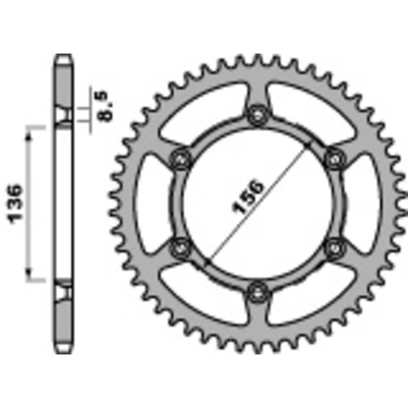 Couronne PBR acier C45 standard 820 - 520