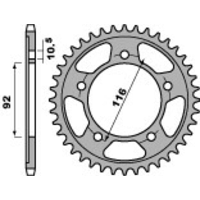 Couronne PBR acier C45 standard 4542 - 530