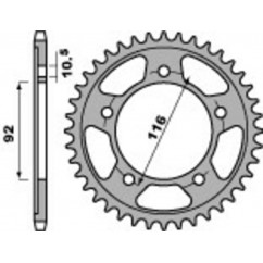 Couronne PBR acier C45 standard 4542 - 530