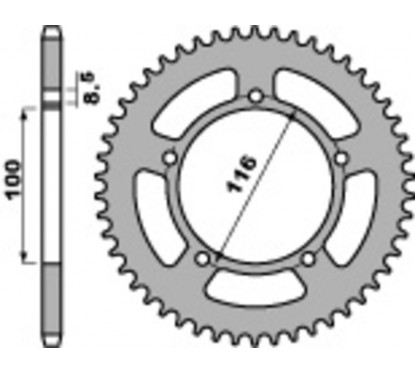 Couronne PBR acier C45 standard 464 - 420