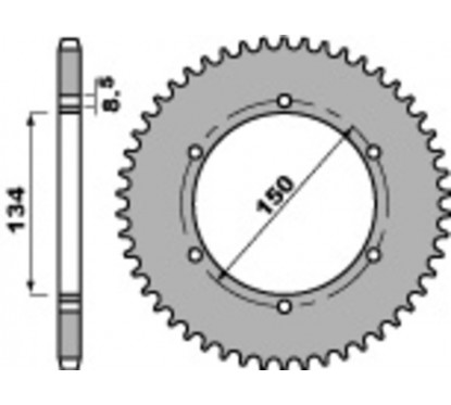 Couronne PBR acier C45 standard 463 - 428