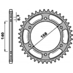 Couronne PBR acier C45 standard 4550 - 525