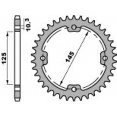 Couronne PBR acier C45 standard 4588 - 520