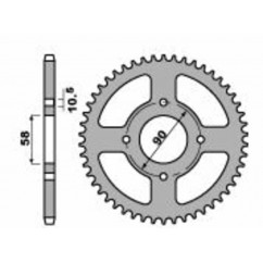 Couronne PBR acier C45 standard 4668 - 520