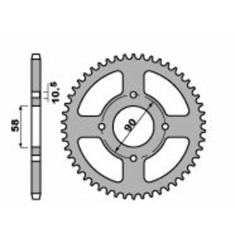 Couronne PBR acier C45 standard 4668 - 520