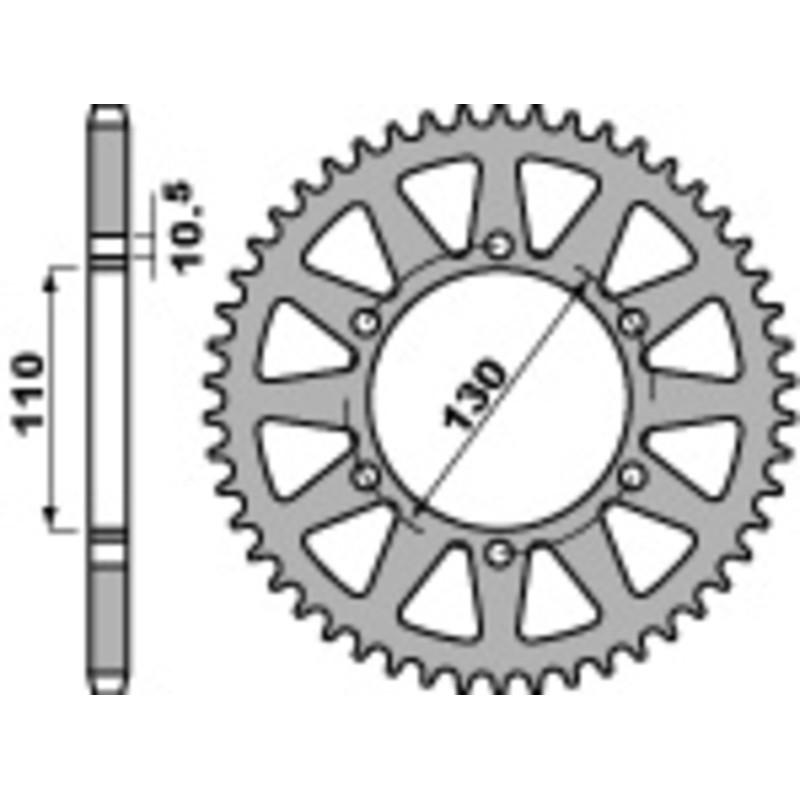 Couronne PBR acier C45 standard 504 - 520