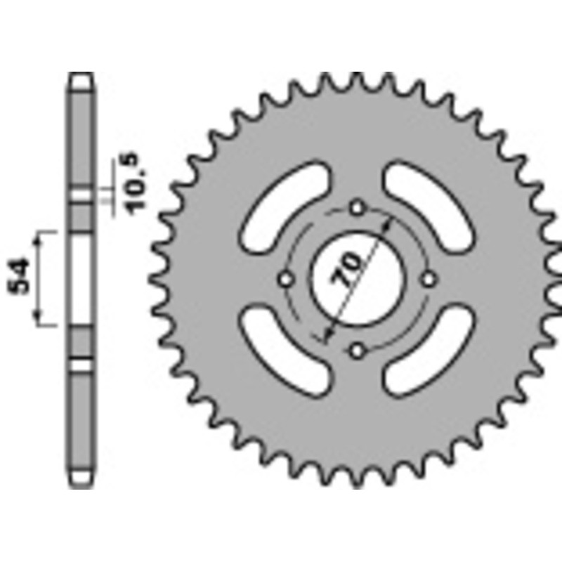 Couronne PBR acier C45 standard 4304 - 428