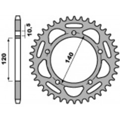 Couronne PBR acier C45 standard 4397 - 520