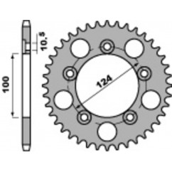 Couronne PBR acier C45 standard 4443 - 525