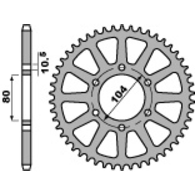 Couronne PBR acier C45 standard 478 - 520