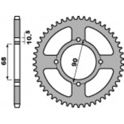 Couronne PBR acier C45 standard 256 - 520