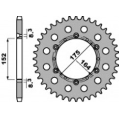 Couronne PBR acier C45 standard 856 - 520