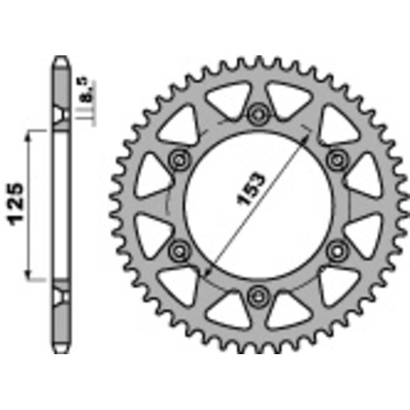 Couronne PBR acier C45 standard 289 - 520