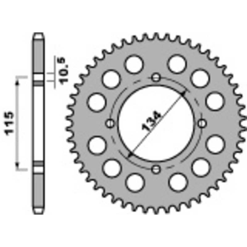 Couronne PBR acier C45 standard 711 - 530