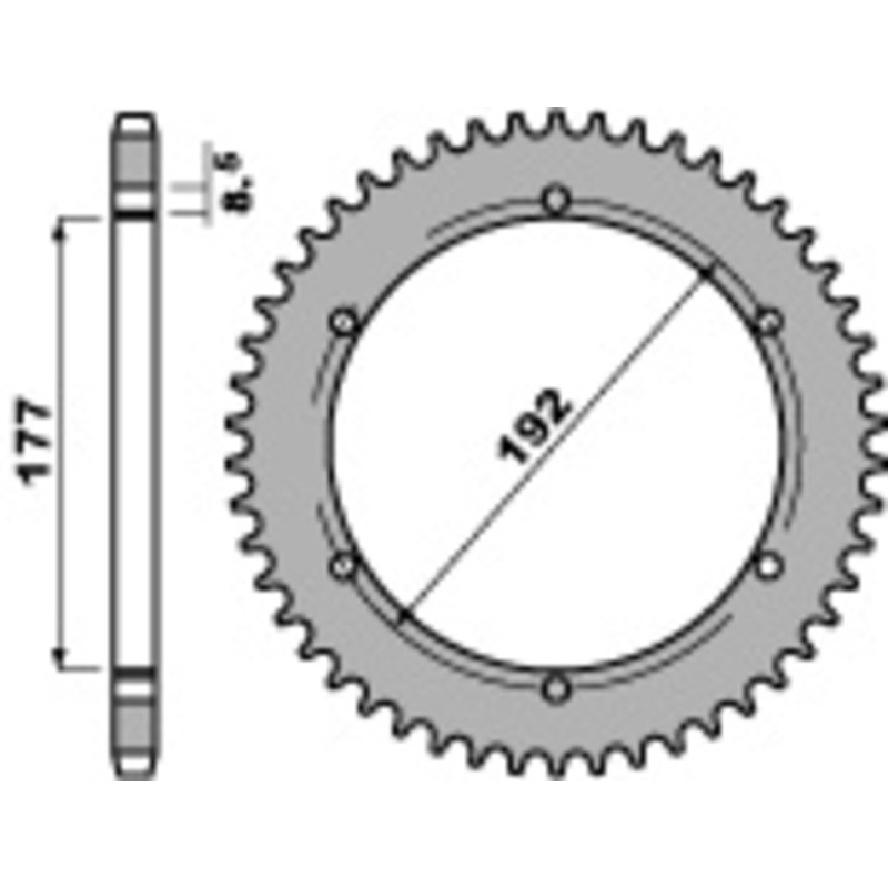 Couronne PBR acier C45 standard 223 - 520