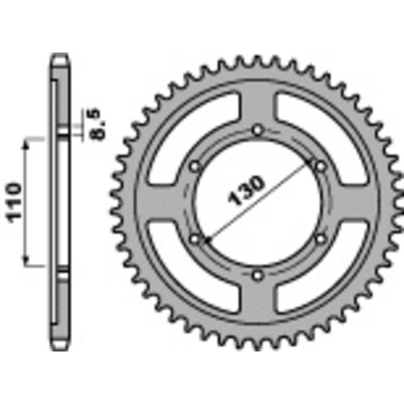 Couronne PBR acier C45 standard 4372 - 428