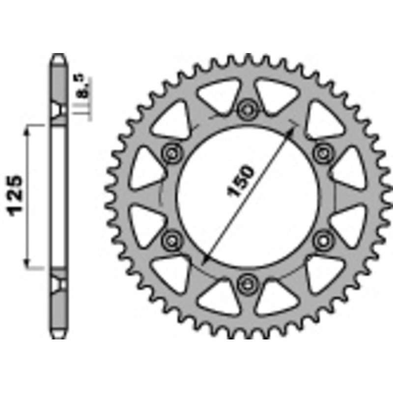 Couronne PBR acier C45 standard 899 - 520