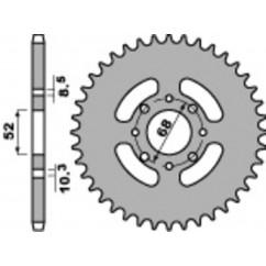 Couronne PBR acier standard 801 - 520