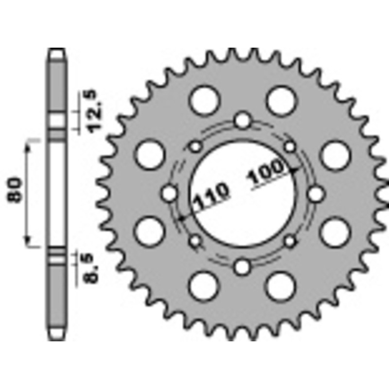 Couronne PBR acier C45 standard 333 - 630