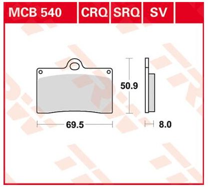 Plaquettes de frein pour course en carbone série CRQ