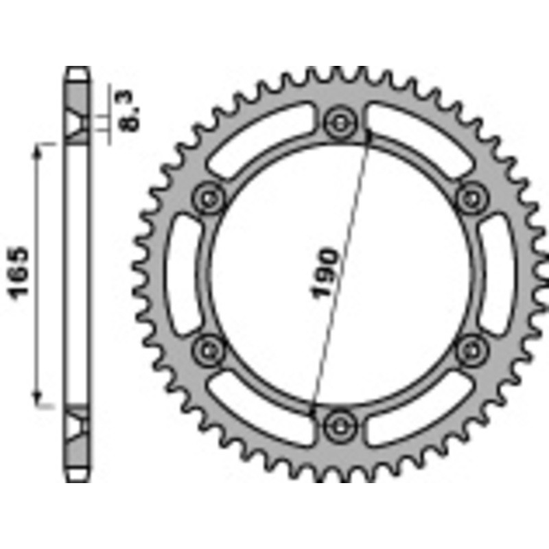 Couronne PBR acier C45 standard 896 - 520