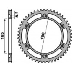 Couronne PBR acier C45 standard 896 - 520