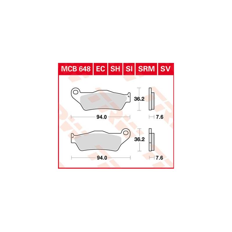 Plaquettes de frein racing tout-terrain frittées RSI Series