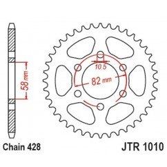 Couronne JT SPROCKETS acier 1010 - 428