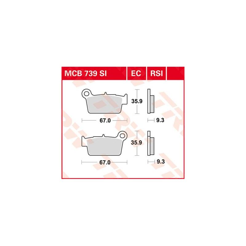 Plaquettes de frein racing tout-terrain frittées RSI Series