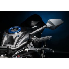 Levier de frein repliable/réglable LIGHTECH Alien alu inserts caoutchouc noir - LEVD123K Suzuki GSX-S1000