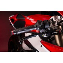 Levier de frein repliable/réglable LIGHTECH Alien alu inserts caoutchouc noir - LEVD128K Honda CB1000R